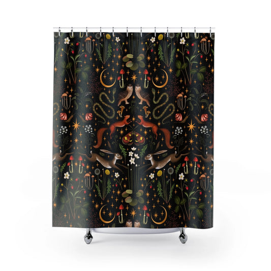Woodland Magic Mushrooms Shower Curtain