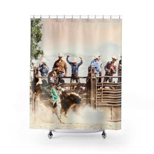 Rodeo Bull Riding Country Cowboy Shower Curtain