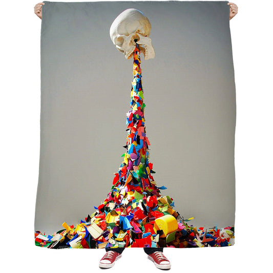Confetti Death Straight Down Fleece Blanket