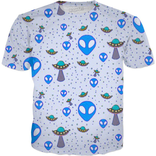 Blue Alien Space T-Shirt