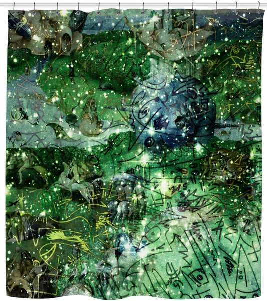 Alien Garden Shower Curtain