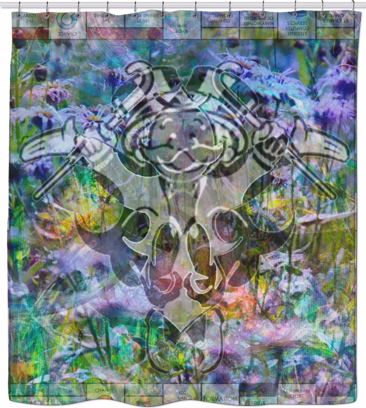 Face Glue Money Bags Shower Curtain