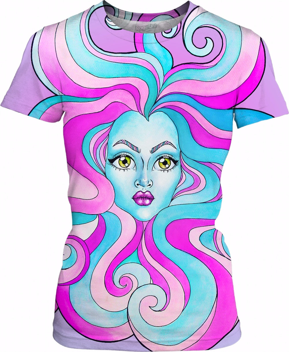 Bubble Girl Womens T-Shirt