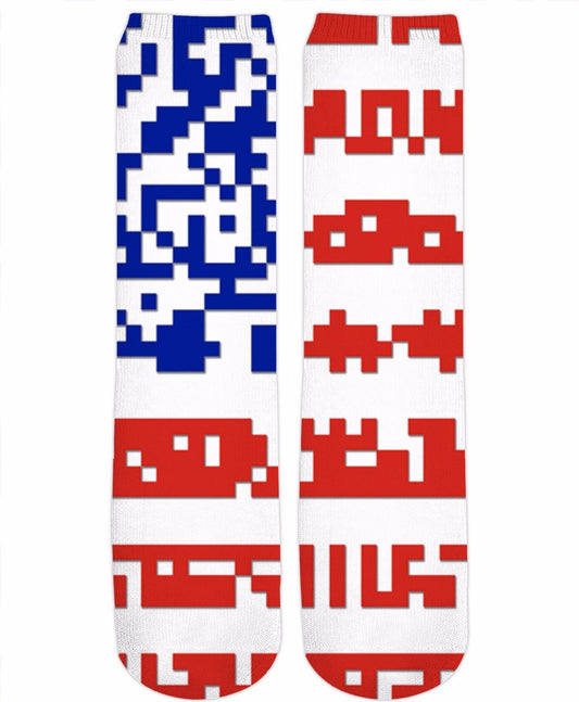 BON CYBER FLAG Crew Socks