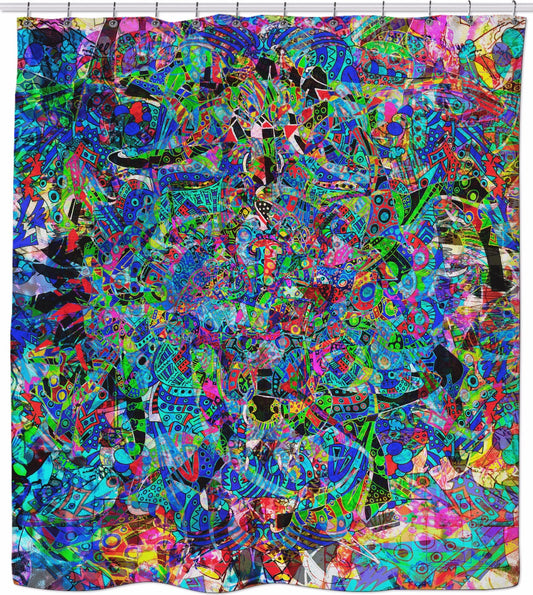 Face Flux Shower Curtain