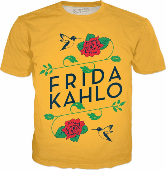 Frida Kahlo Birds & Roses Yellow T-Shirt