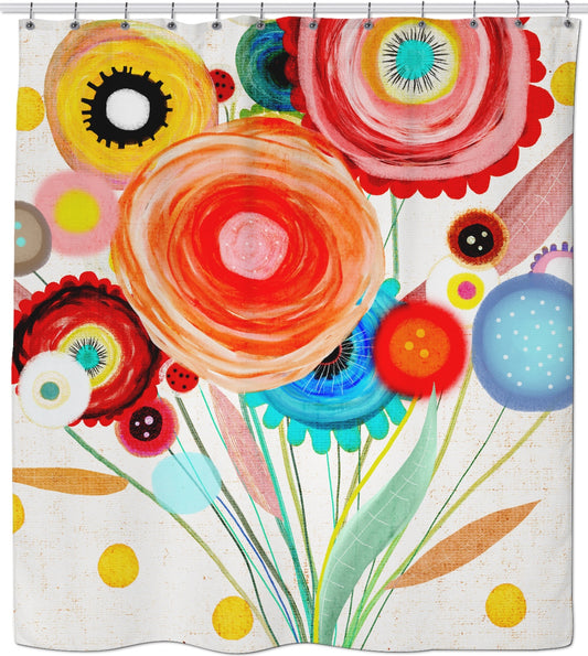 Ruth Fitta-Schulz - Awesome Floral Bouquet Shower Curtain