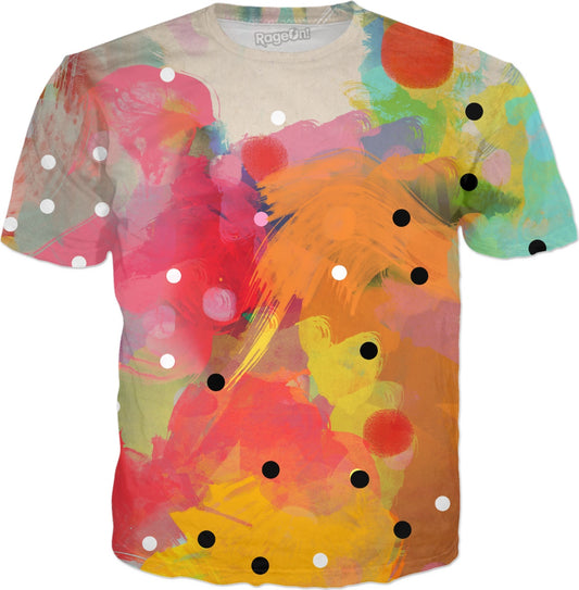 Ruth Fitta Schulz  -  Painted Abstract Water with some polka dots colour T-Shirt