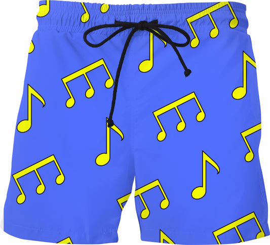 Musical Music Notes Tropical Swim Trunks