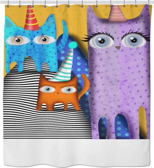 Ruth Fitta Schulz - Cats Birthday Shower Curtain