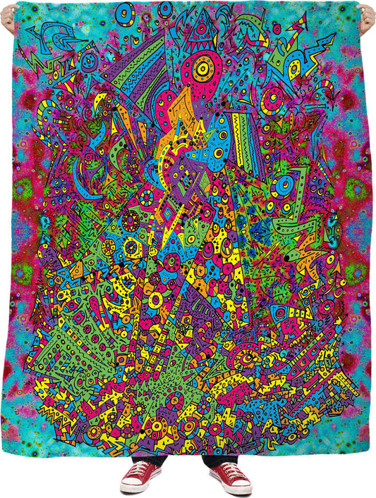 Whateva Whateva Neon Candy Darkness Fleece Blanket