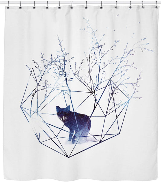 Organic Fox Forest Shower Curtain