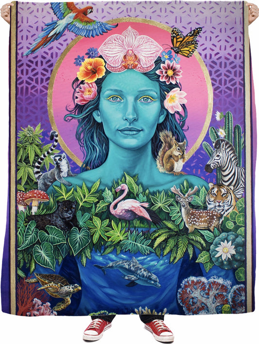 Mother Earth Vibration - Fleece Blanket
