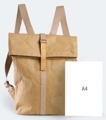 THE EXPLORER: Vegan Kraft Paper Backpack by Humming Kraft - ECO-FRIENDLY, TEAR-RESISTANT, DURABLE, WASHABLE, EASY-TO-CLEAN