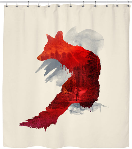 Red Fox Shower Curtain