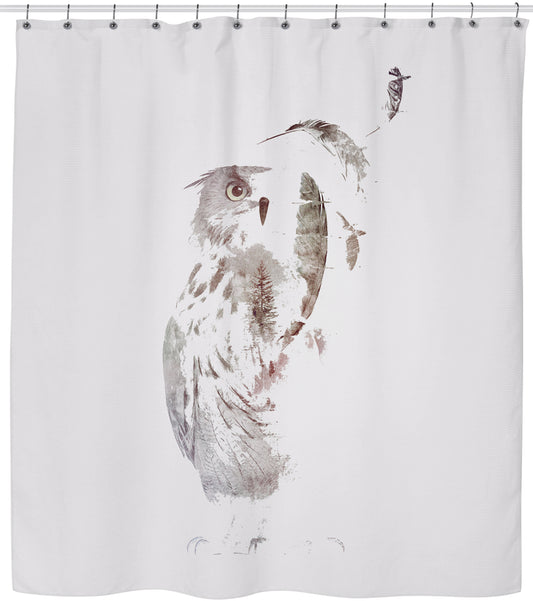 Fade Out Night Owl Shower Curtain