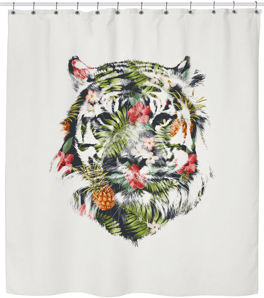 Tropical Tiger Shower Curtain