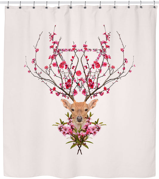 Spring Deer Shower Curtain