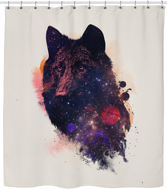 Universal Wolf Shower Curtain