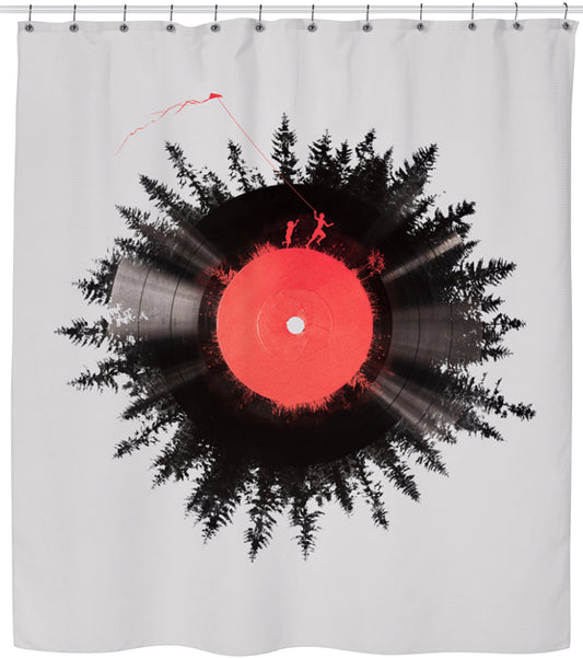 Vinyl Music Life Shower Curtain