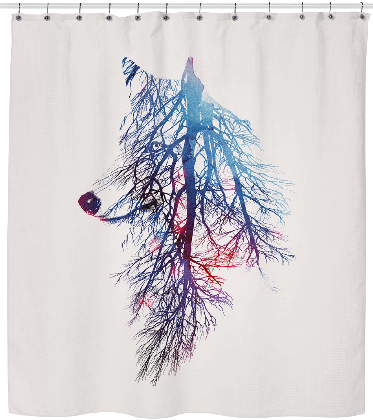 My Forest Fox Roots Shower Curtain