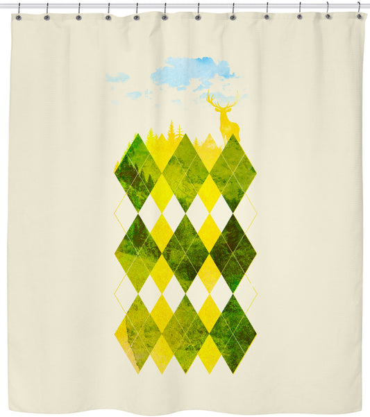 Elegant Forest Pattern Shower Curtain