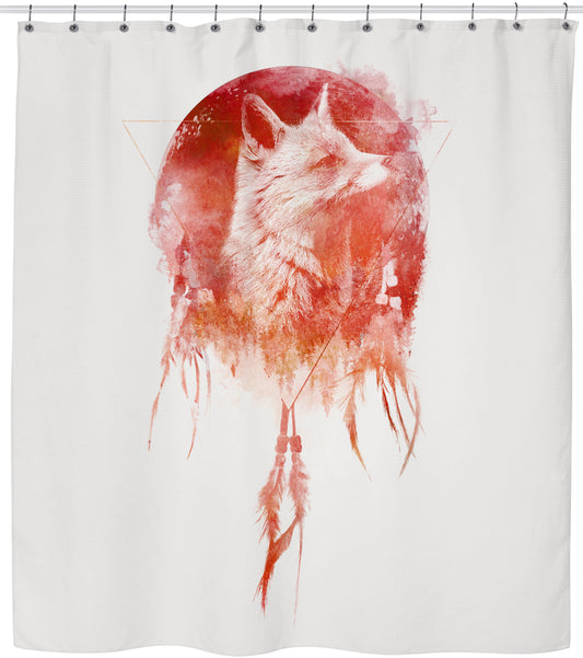 Mars Red Fox Shower Curtain