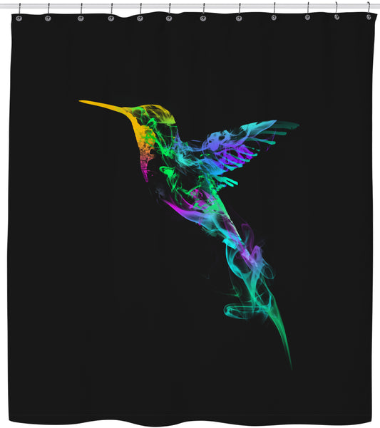 Strange Smoke Hummingbird Shower Curtain