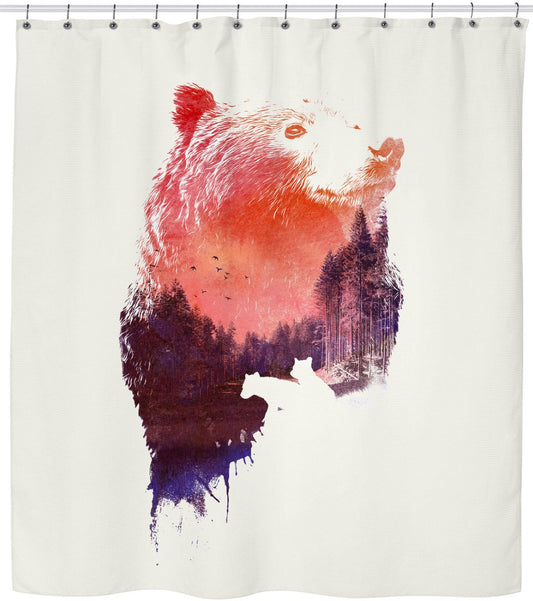 Love Forever Vermont Bear Shower Curtain