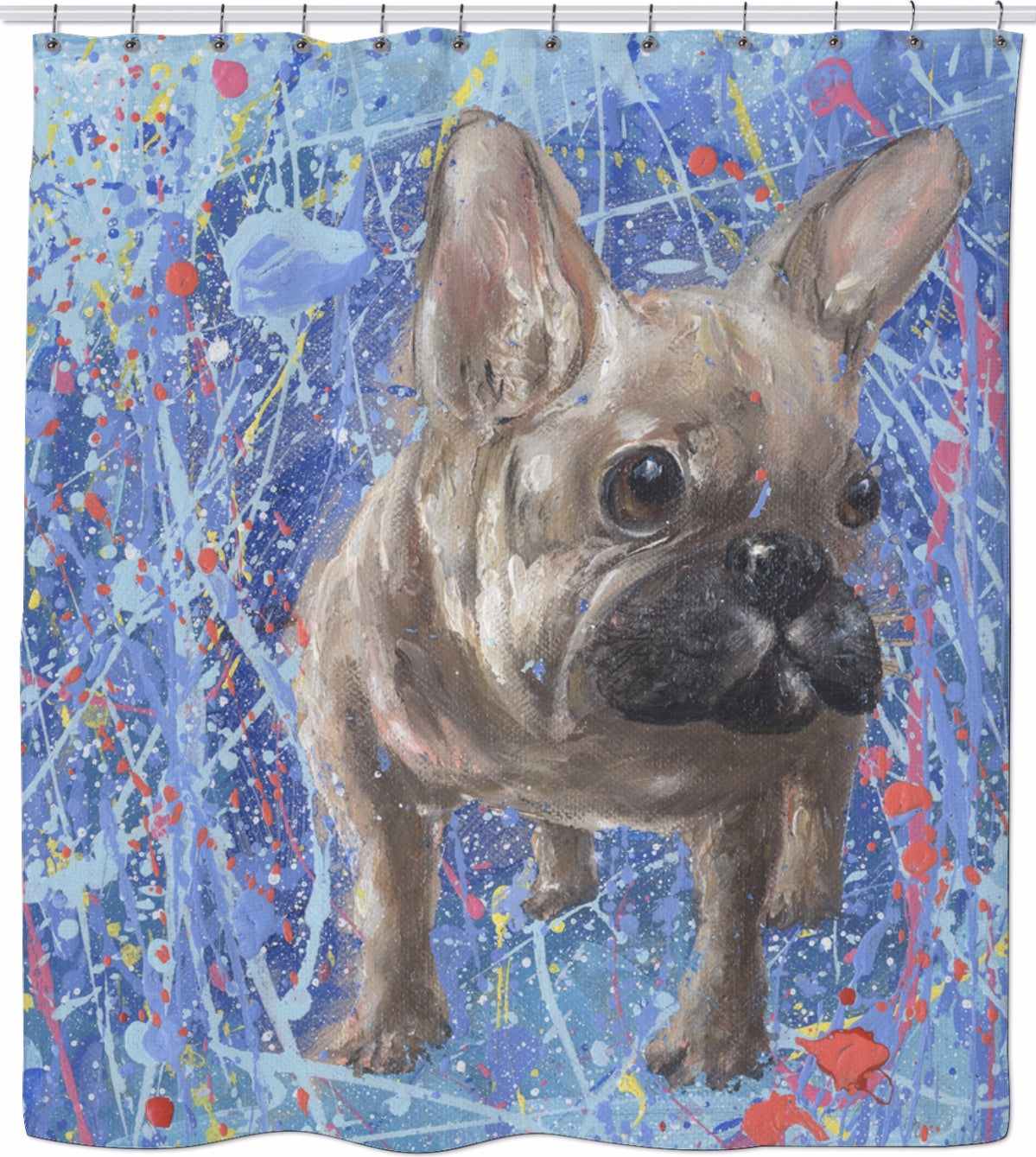 BON ABSTRACT BULLDOG Shower Curtain