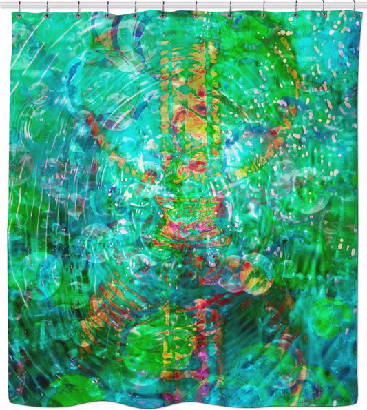 Green Love Potion Shower Curtain