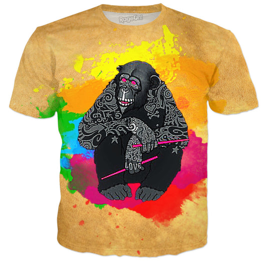 Tatted Monkey Drummer T-Shirt
