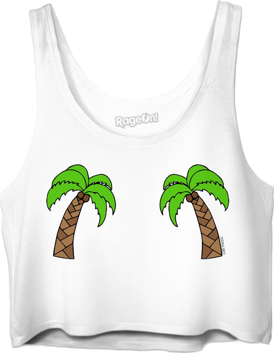 Double Palm Trees Crop Top