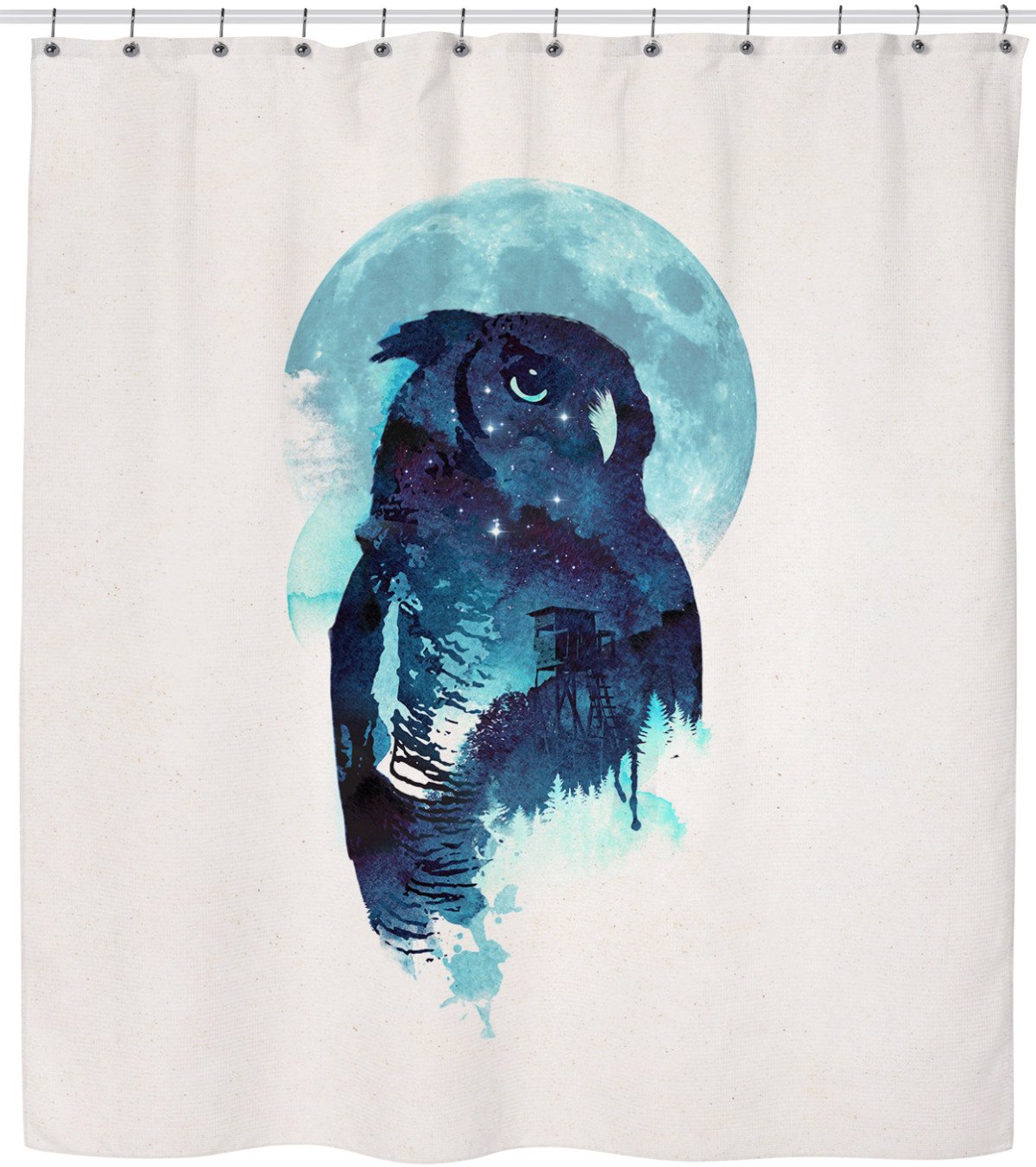 Midnight Owl Shower Curtain