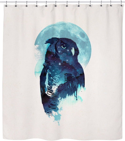 Midnight Owl Shower Curtain