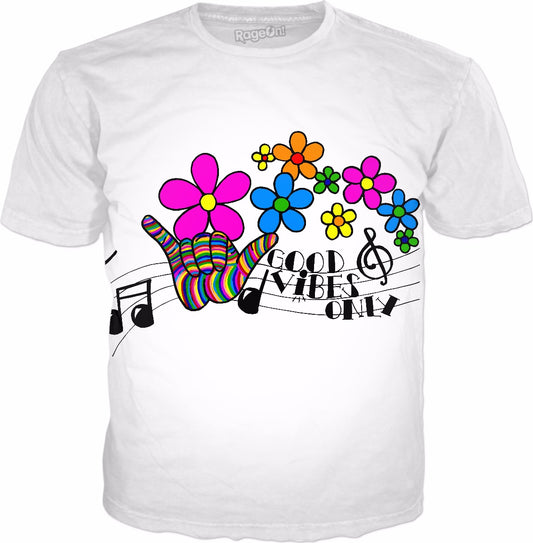 Good Vibes Only Music Notes T-Shirt