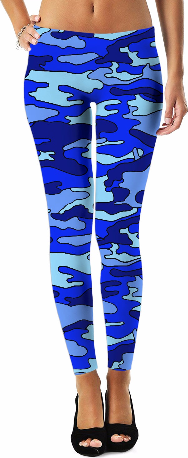 Blue Camo Leggings