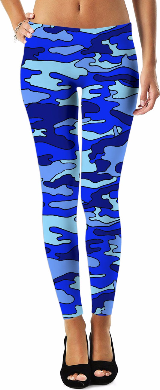 Blue Camo Leggings