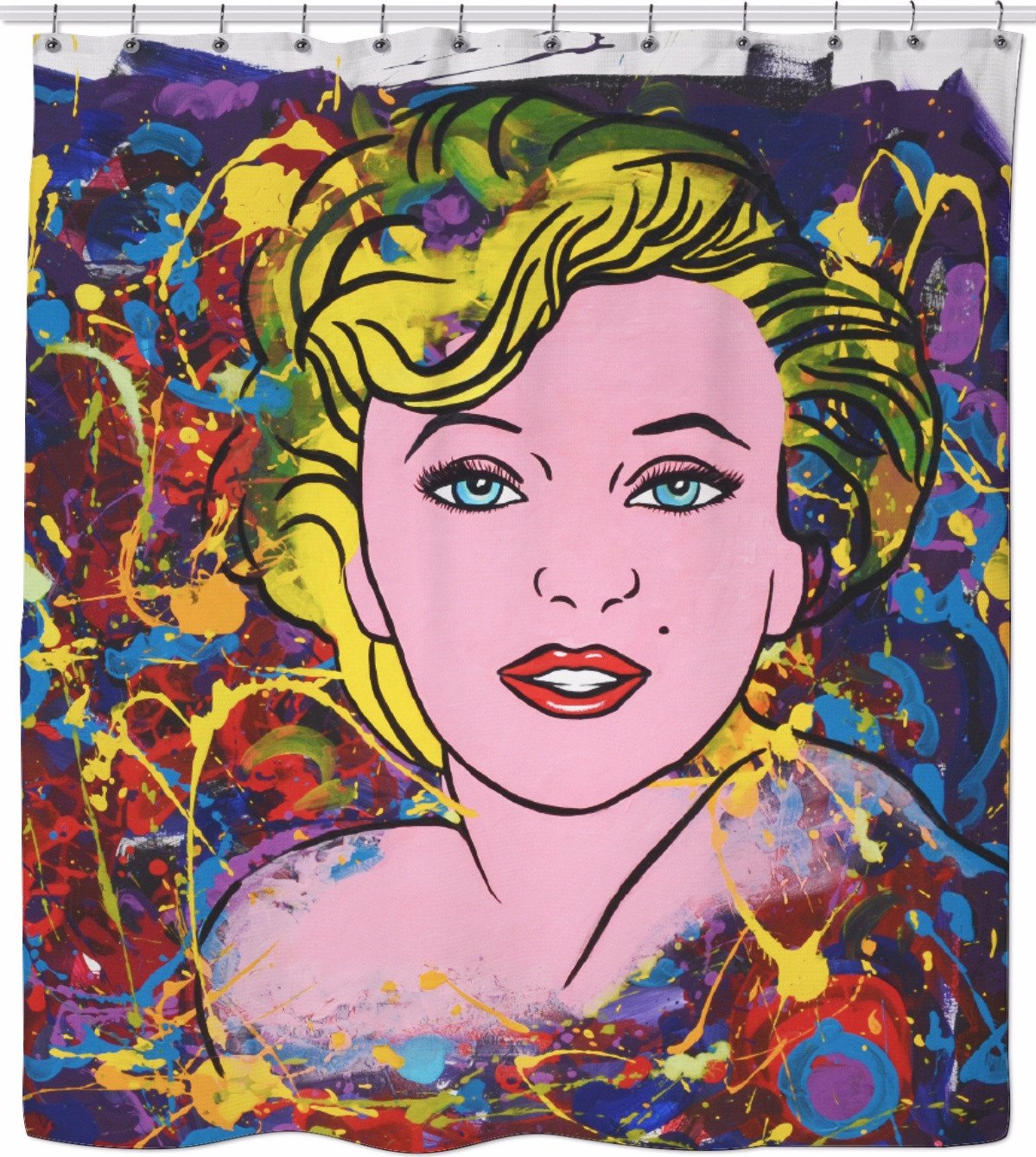 BON ICONIC FUTURISTIC Shower Curtain