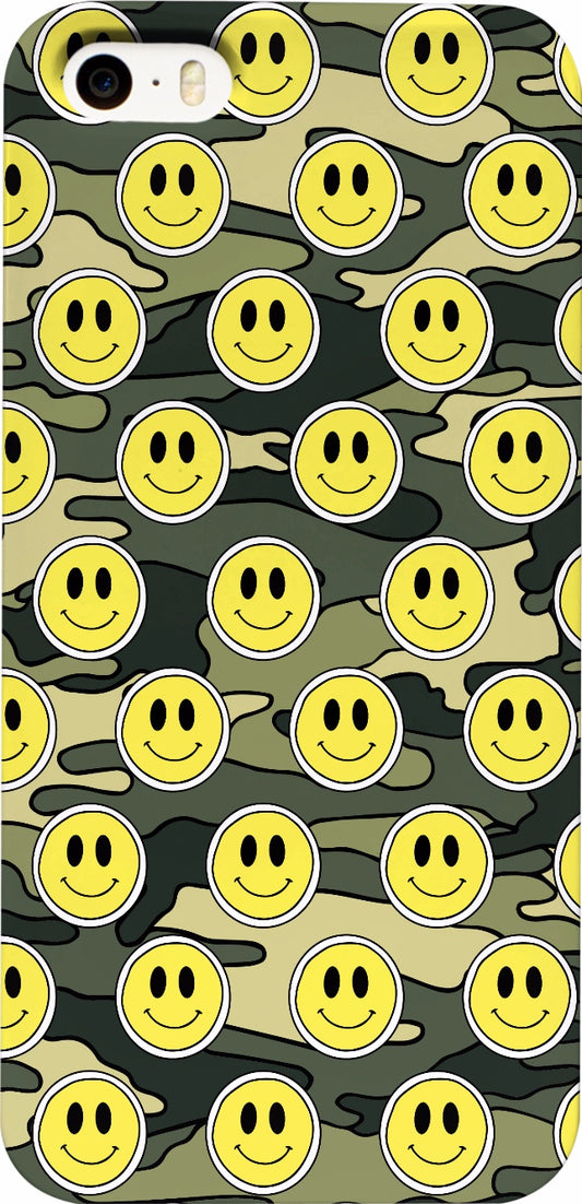 Smiley Green Camo Phone Case