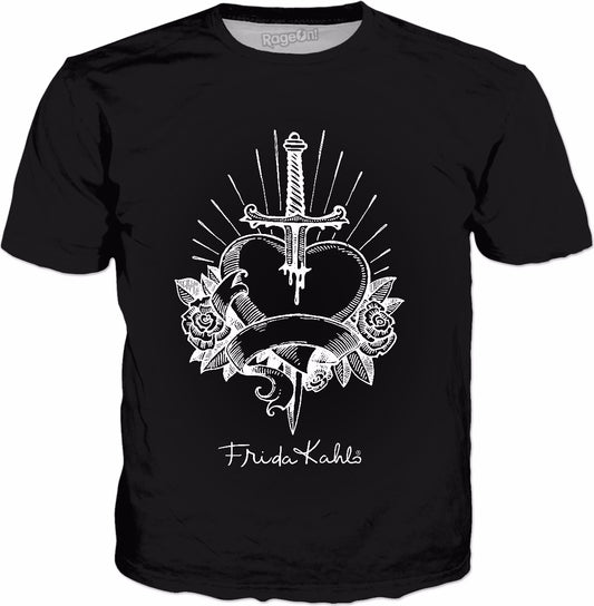 Frida Kahlo Pierced Heart Classic Black T-Shirt