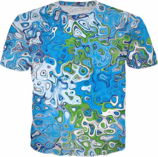 Aqua abstract T-Shirt