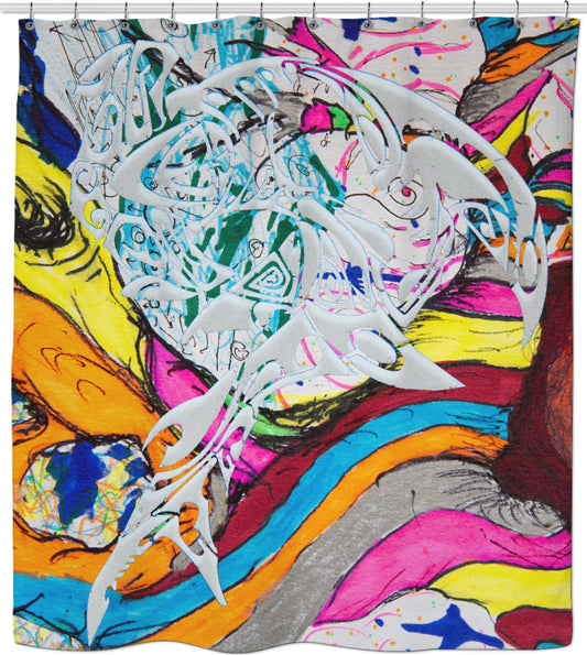 Flow Portal Abstract Art Shower Curtain