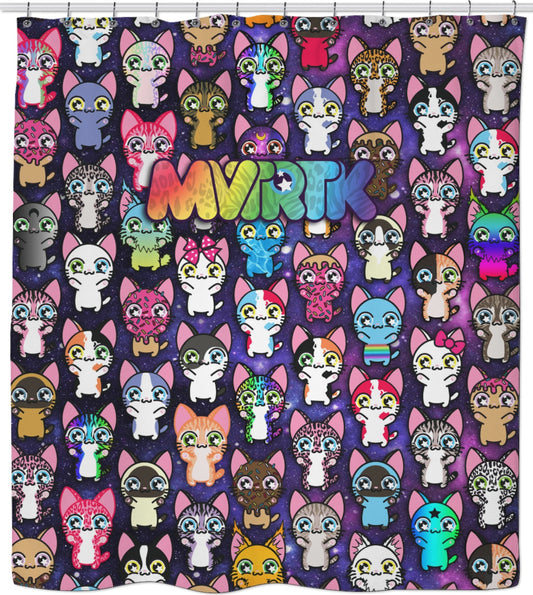 MVTRTK SPACE KITTY Shower Curtain