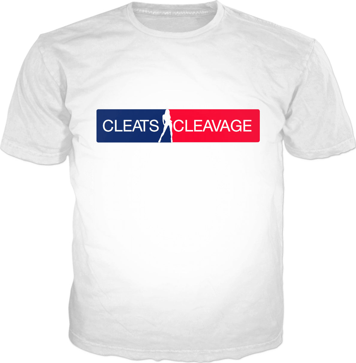 Cleats and Cleavage White Logo Tee