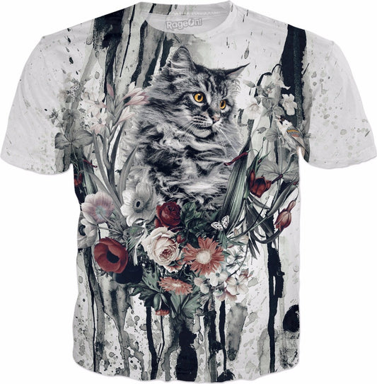 Cat in Flowers T-Shirt