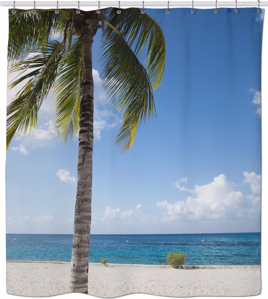 Cozumel Palm Tree Shower Curtain