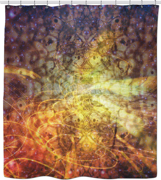 Space Spore Shower Curtain