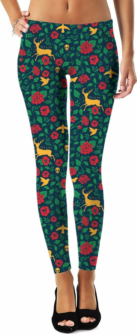 Wounded Deer Pattern Leggings