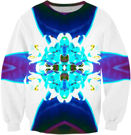 Blue Flower Reflect Sweatshirt